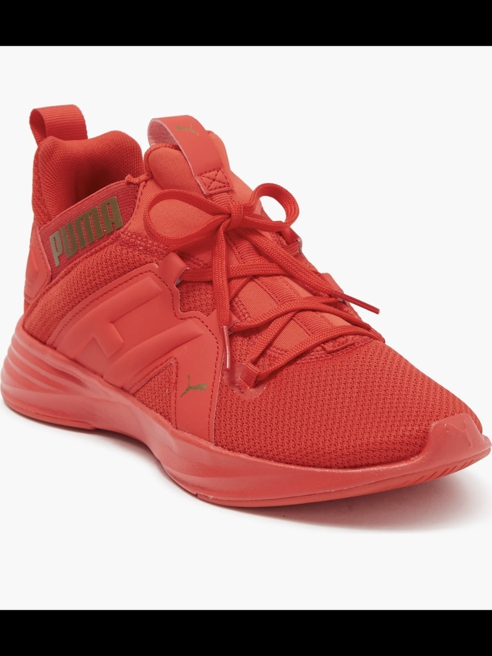 Puma Women's All-Red Mesh Lace-Up Sneakers